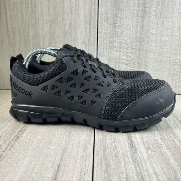 Reebok Sublite Cushion Composite Safety Toe Black Work Sneaker Shoe Mens Size 8 main image 8